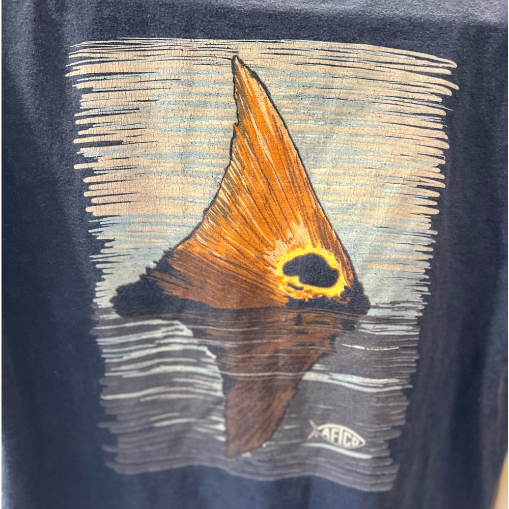 Vintage AFTCO fishing tackle company pocket t-shirt size small